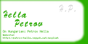 hella petrov business card